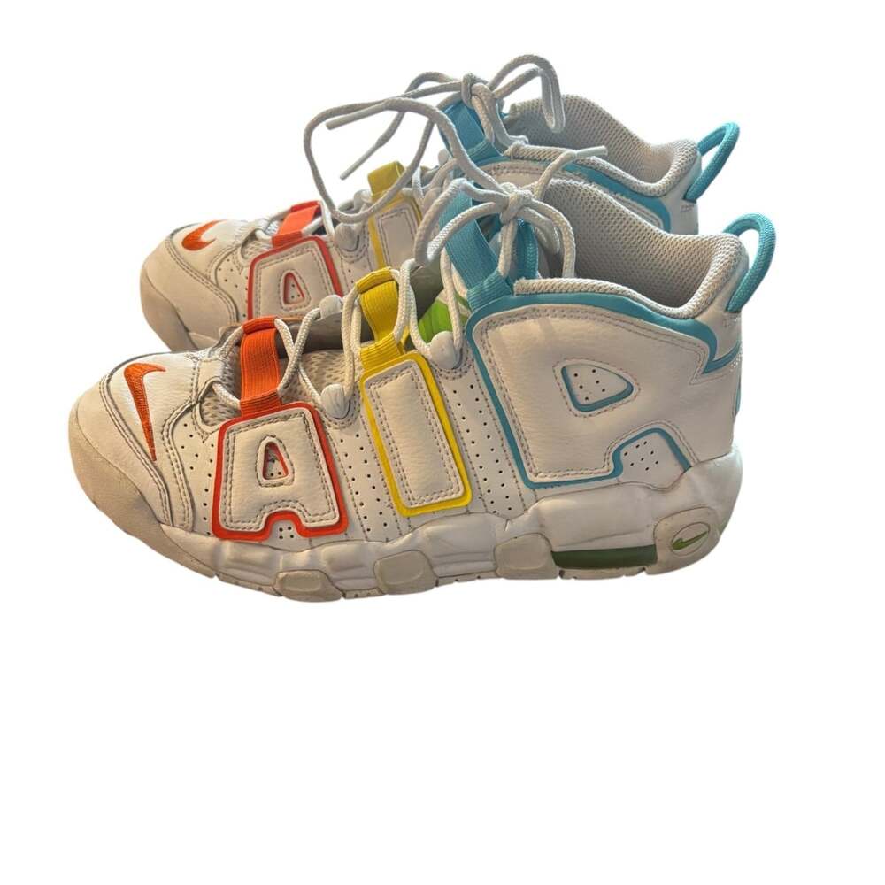 Nike Air More Uptempo GS FJ4624-100 6.5Y Women 8 White Orange Multicolor